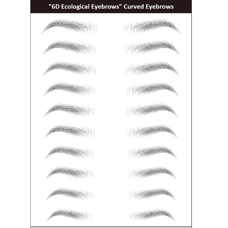 6D Hair Like Waterproof Eyebrow Tattoos Stickers 5 Sheets 100 Pairs Waterproof Eyebrow Transfers Stickers Temporary Brow Tattoo Peel Off Grooming Shaping Eyebrow Sticker,5 Types