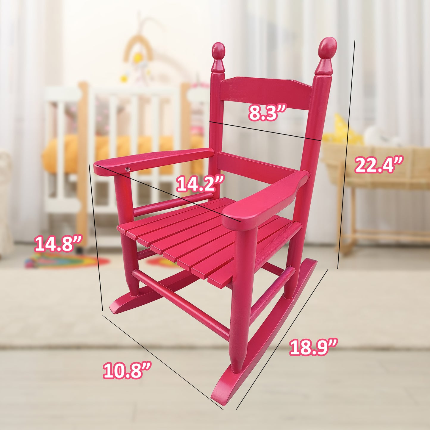 Child's Rocker Child's Porch Rocking Chair,Classroom Flexible Seating, Toddler Preschool, Homeschool or Daycare Reading Nook Rocking Chair