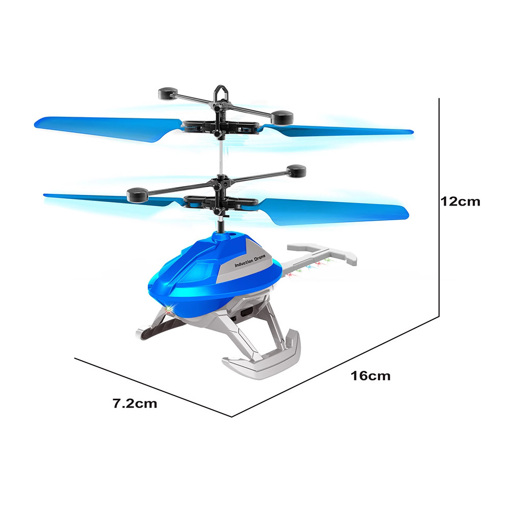 Remote Control Helicopter Hand-Controlled Mini DroneCosmic Drone RC UFO LED Flying Toys for Kids with 3.5 Channel RC Helicopters