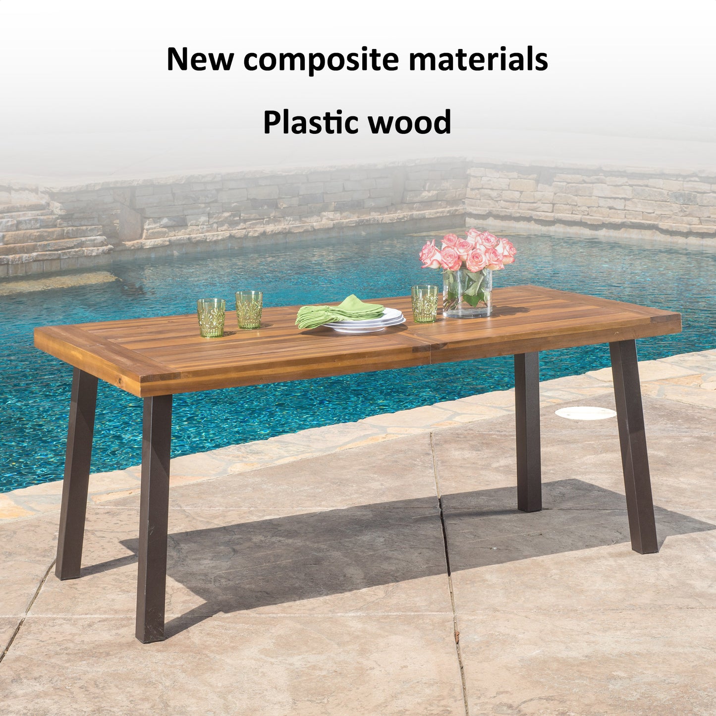 69" Dining Table for 6 8, Kitchen Dining Room Table, Large Farmhouse Dinner Table, Wood Rectangular Long Table for Big Family, Waterproof Scratch Resistant, Conference Table (Brown)