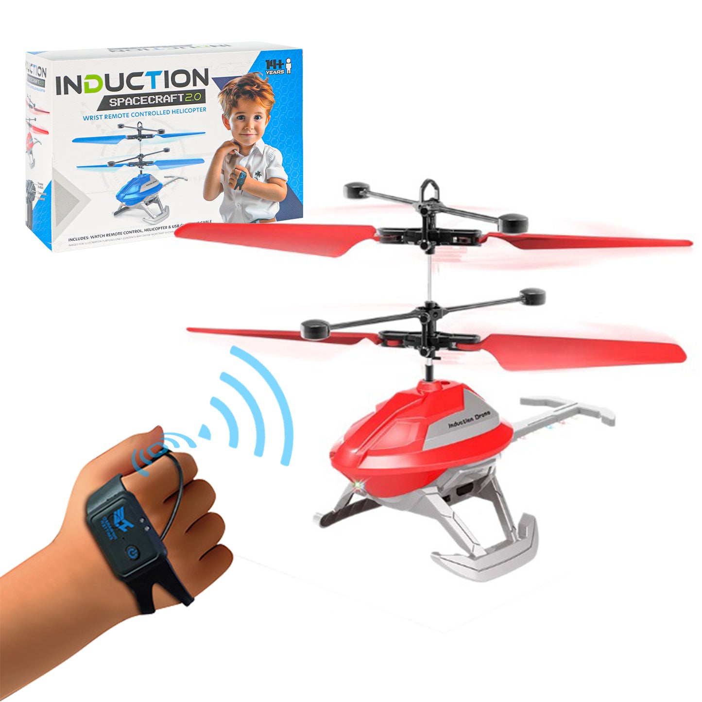 Remote Control Helicopter Hand-Controlled Mini DroneCosmic Drone RC UFO LED Flying Toys for Kids with 3.5 Channel RC Helicopters