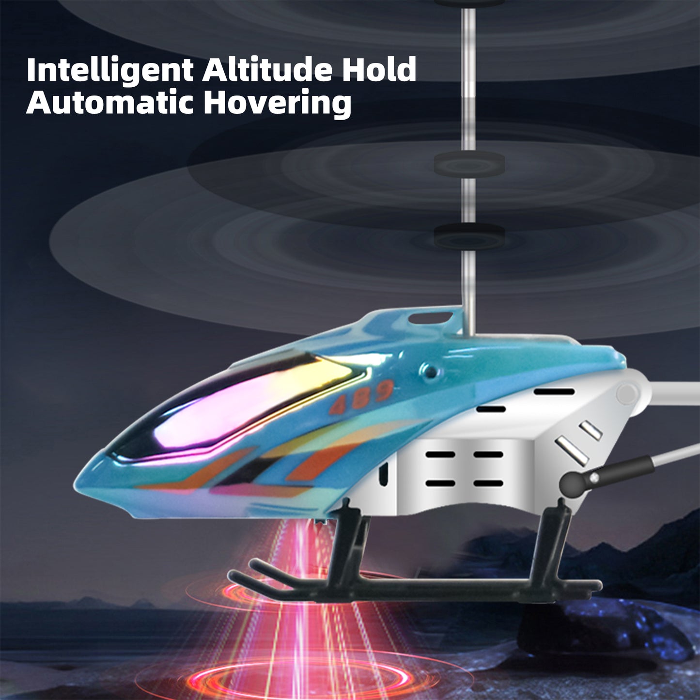 RC Helicopter,Remote Control Helicopter for Kids Mini DroneCosmic Flying Orb Toy Grame 2.4GHz RC Aircraft LED Light RC Toys for Kids Adults
