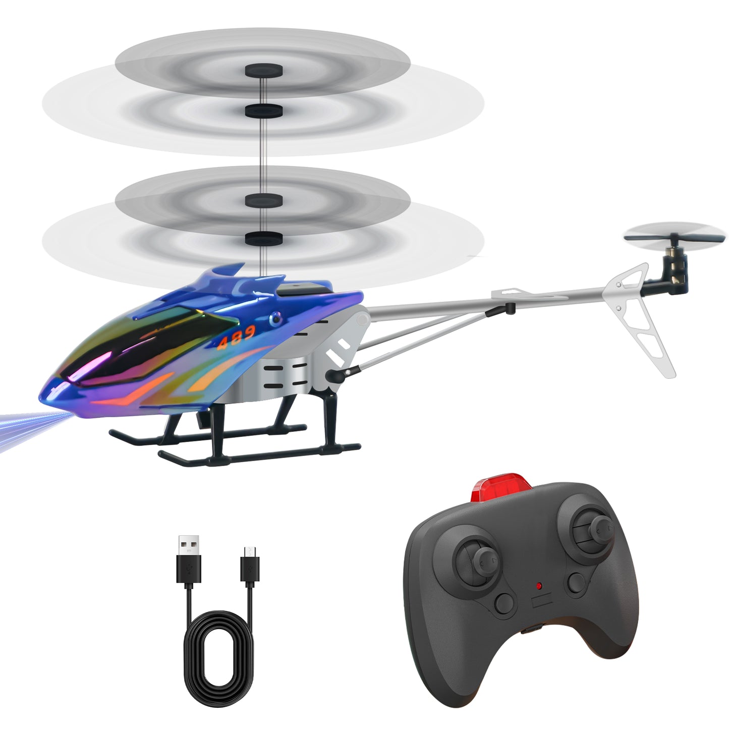RC Helicopter,Remote Control Helicopter for Kids Mini DroneCosmic Flying Orb Toy Grame 2.4GHz RC Aircraft LED Light RC Toys for Kids Adults
