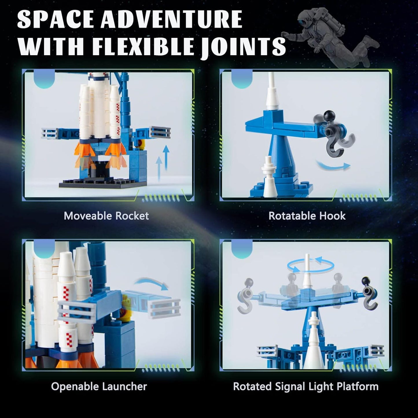 Space Exploration Shuttle Toys, Spaceship Fire Arrow Launch Center Toy Set Building Blocks Toys Kit Gifts for 7 8 9 10 11 12 Years Old Boys Kids