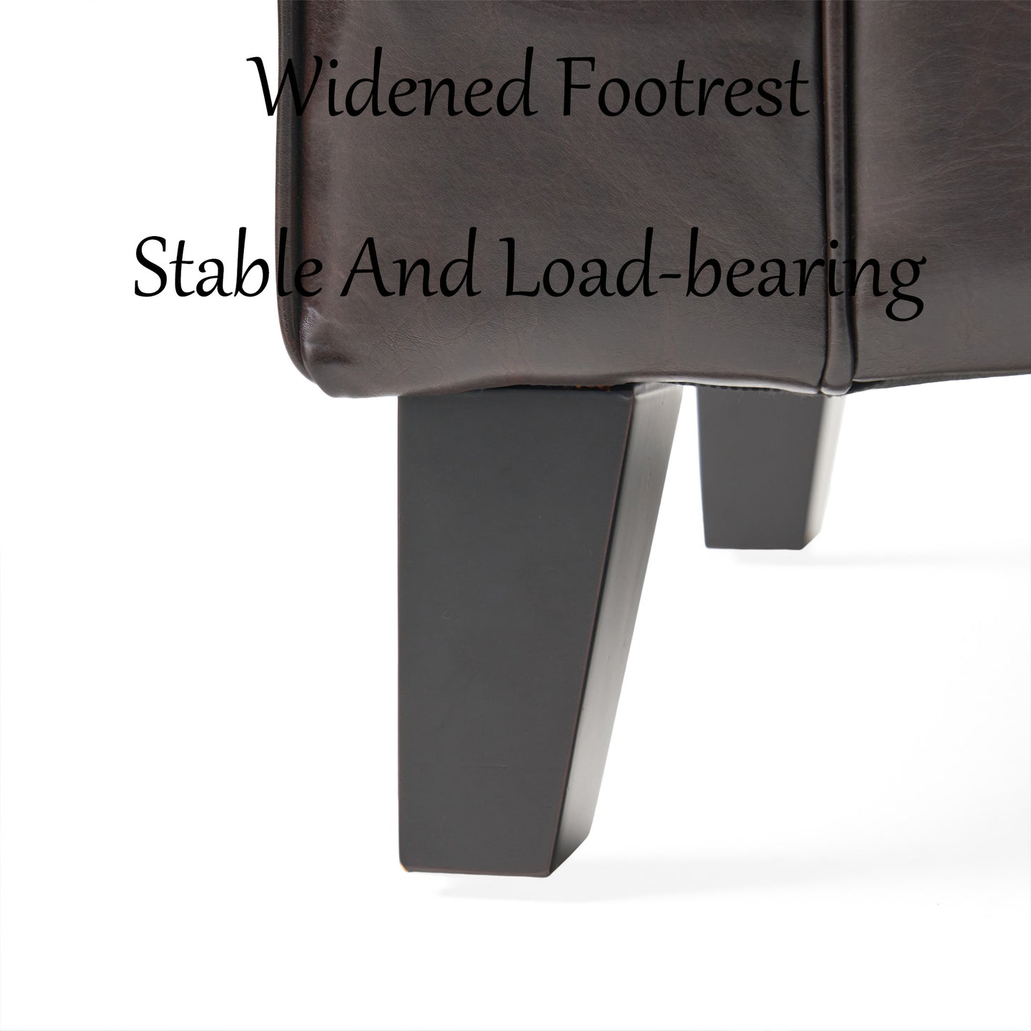 Storage Ottoman Bench with Arms, End of Bed Bench for Bedroom, Brown Leather Upholstered Storage Bench for Entryway, Hallway, Large Storage Bench Foot Rest