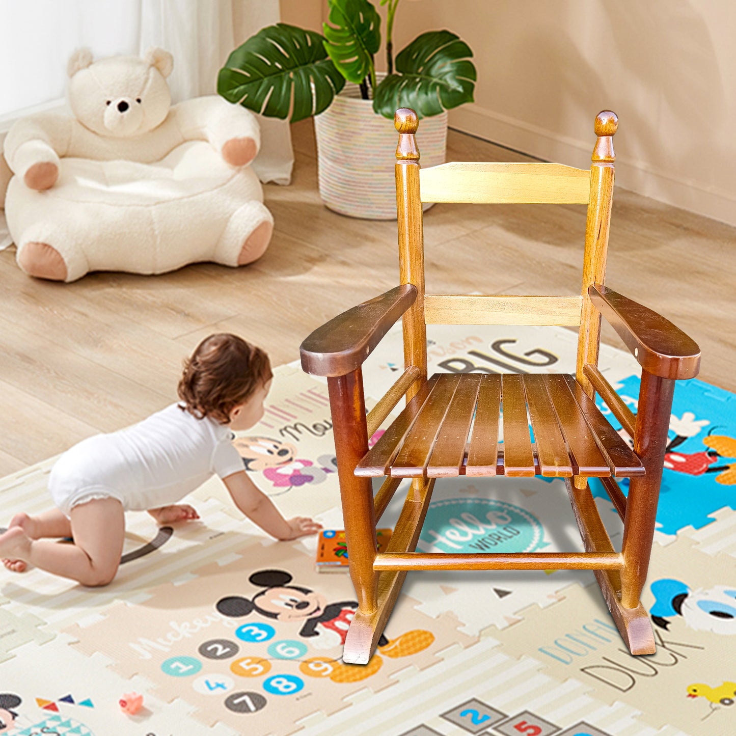Child's Rocker Child's Porch Rocking Chair,Classroom Flexible Seating, Toddler Preschool, Homeschool or Daycare Reading Nook Rocking Chair