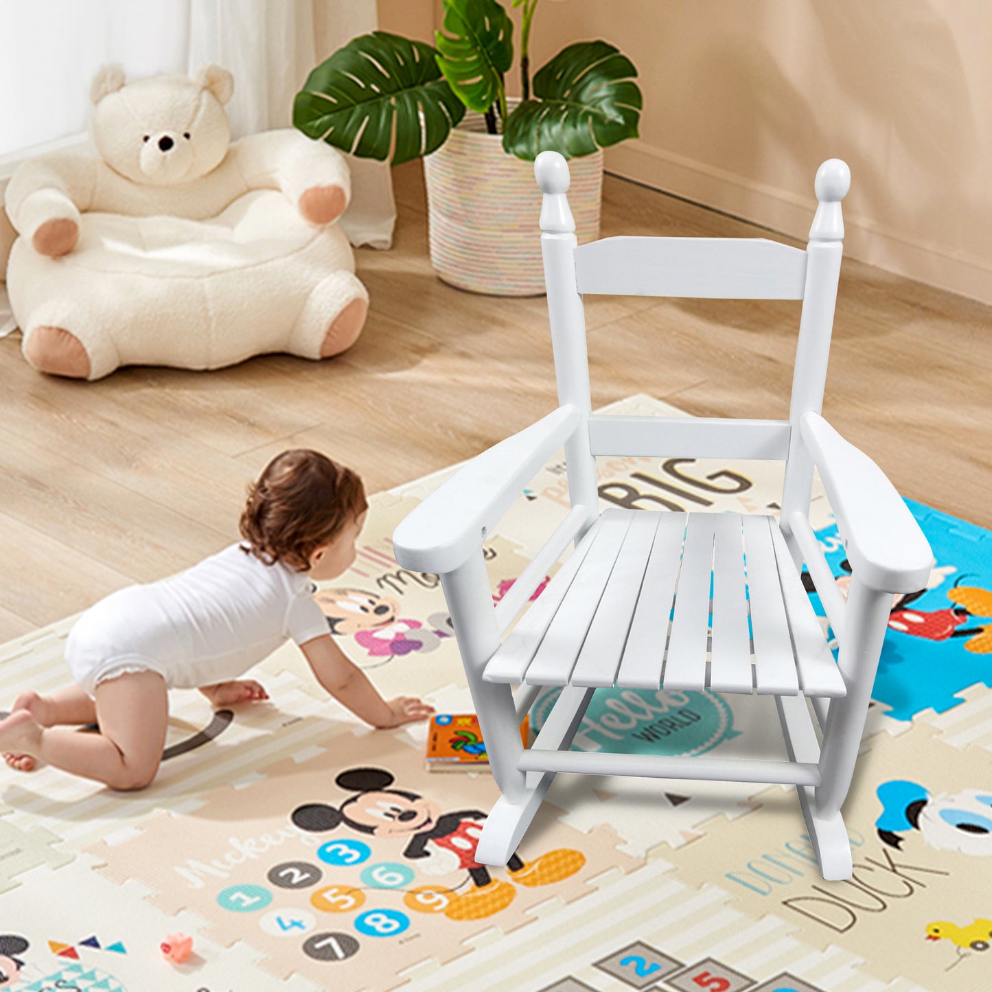 Child's Rocker Child's Porch Rocking Chair,Classroom Flexible Seating, Toddler Preschool, Homeschool or Daycare Reading Nook Rocking Chair