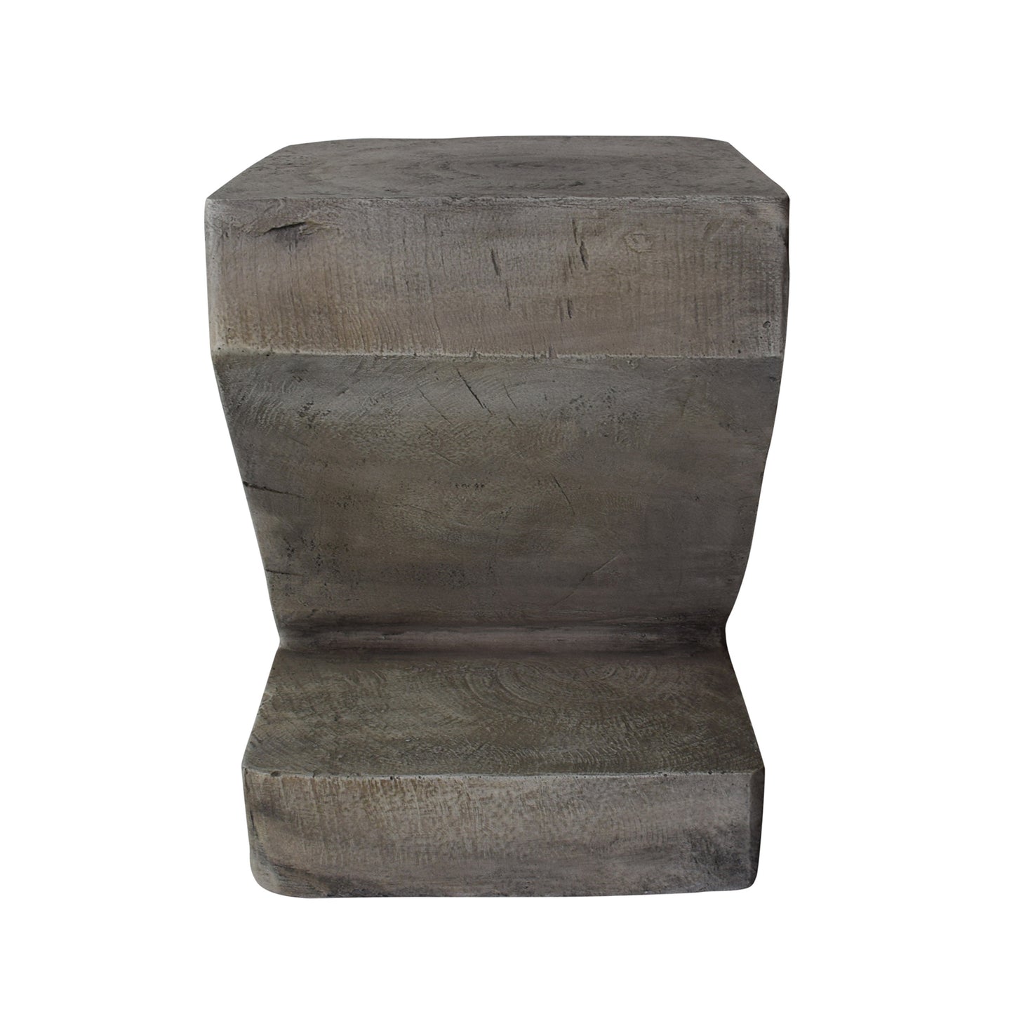 Concrete Side Table, Z Shape Indoor Outdoor Accent End Table Coffee Table Nightstand, Decorative Garden Stools for Living Room Bedroom Patio Home Decor