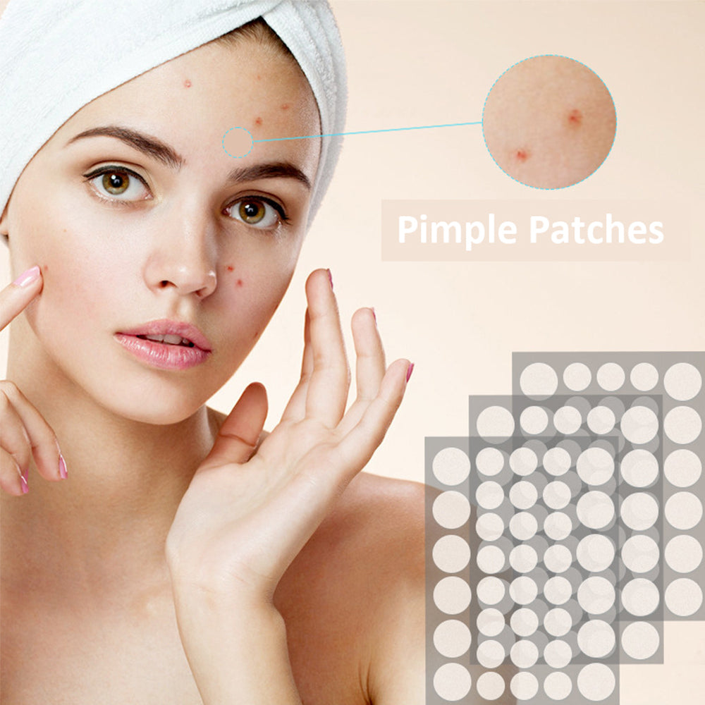 Pimple Patches for Face, 4 Size 300 Counts Acne Patches, Hydrocolloid Patches for Covering Zits and Blemishes, Spot Stickers for Face and Skin