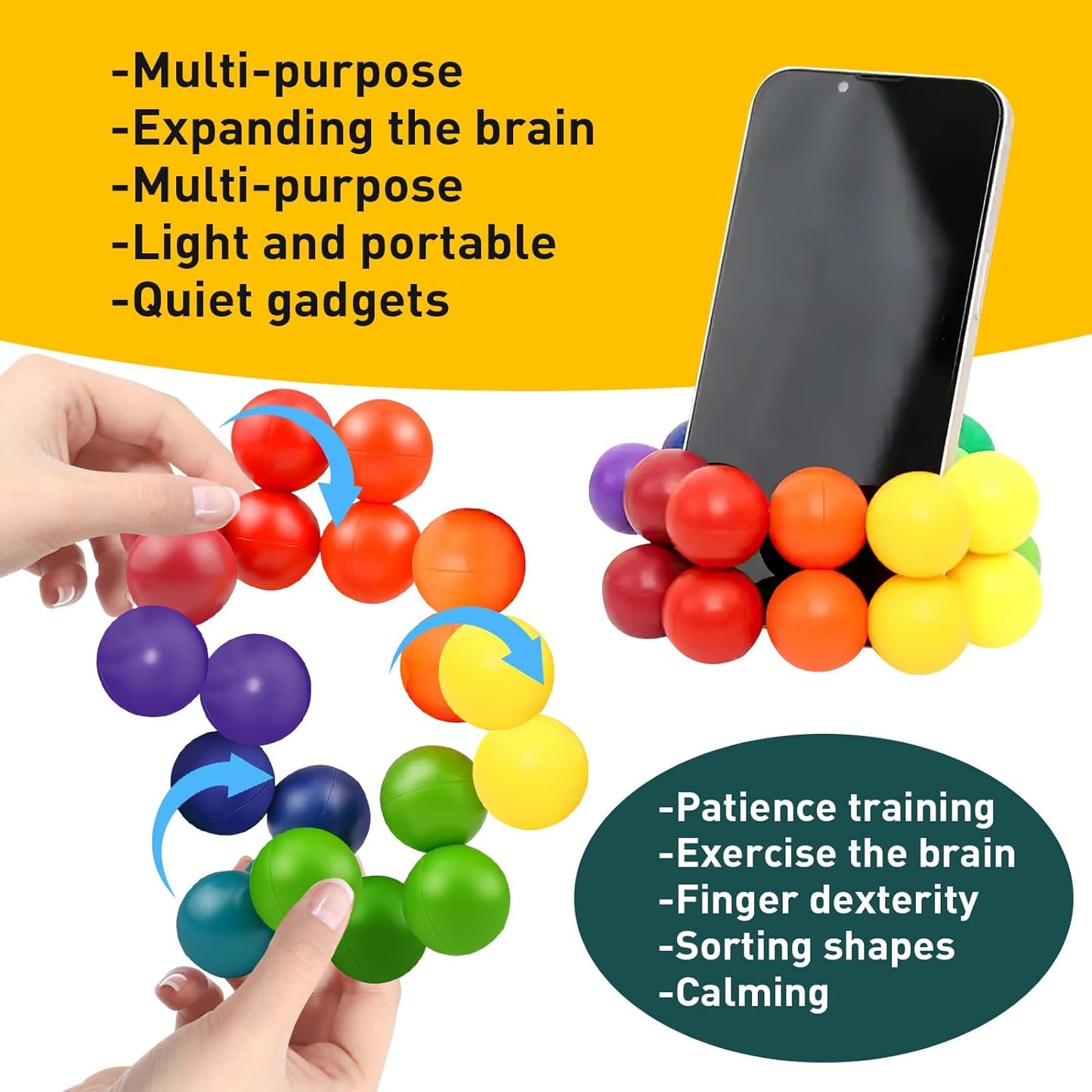 Sensory Toys for Kids Toddler Girls, Quiet Fidget Toys Autism Educational Figette Ball Autistic ADHD Quiet Cool Desk Toys, Christmas gift for Adults Kids