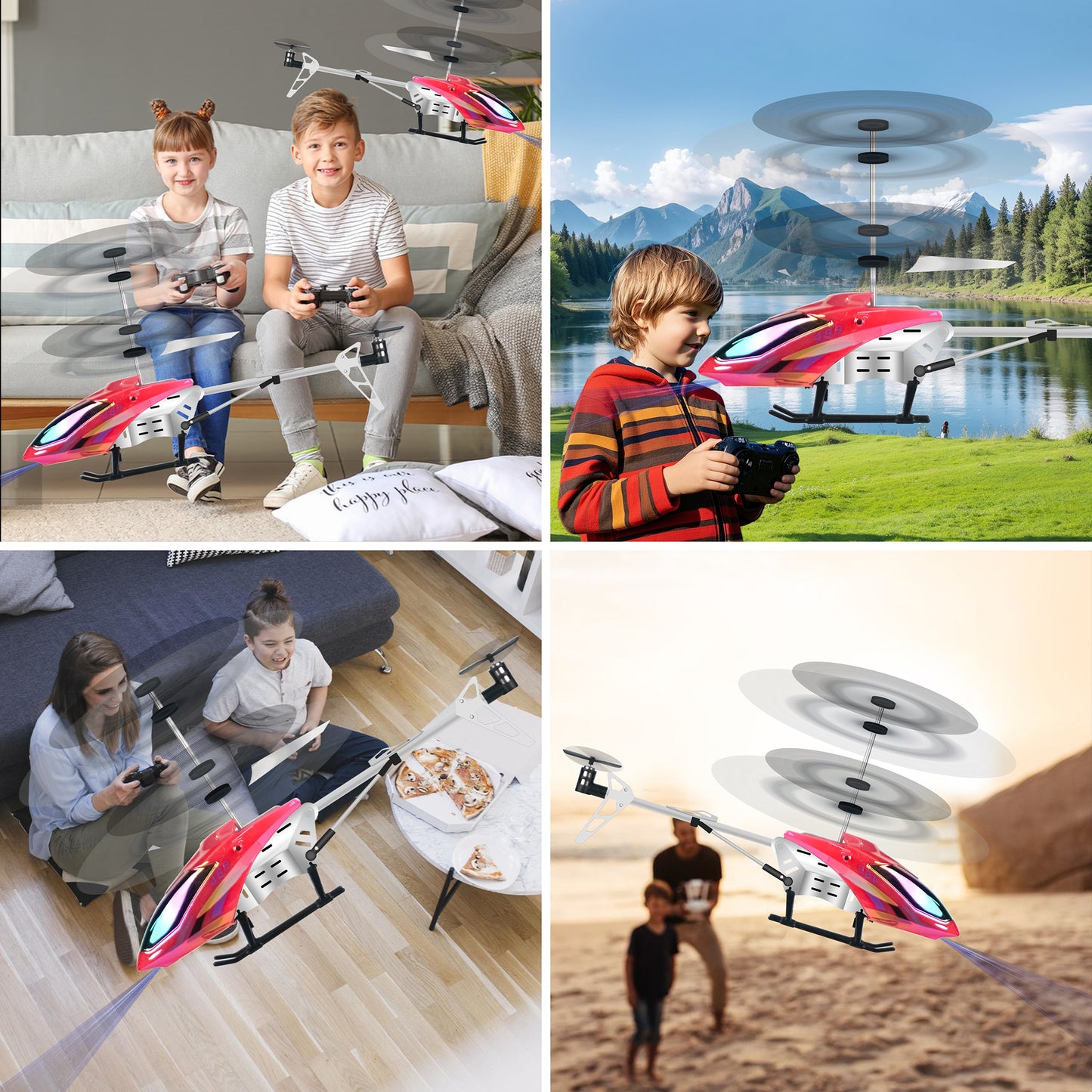 RC Helicopter,Remote Control Helicopter for Kids Mini DroneCosmic Flying Orb Toy Grame 2.4GHz RC Aircraft LED Light RC Toys for Kids Adults
