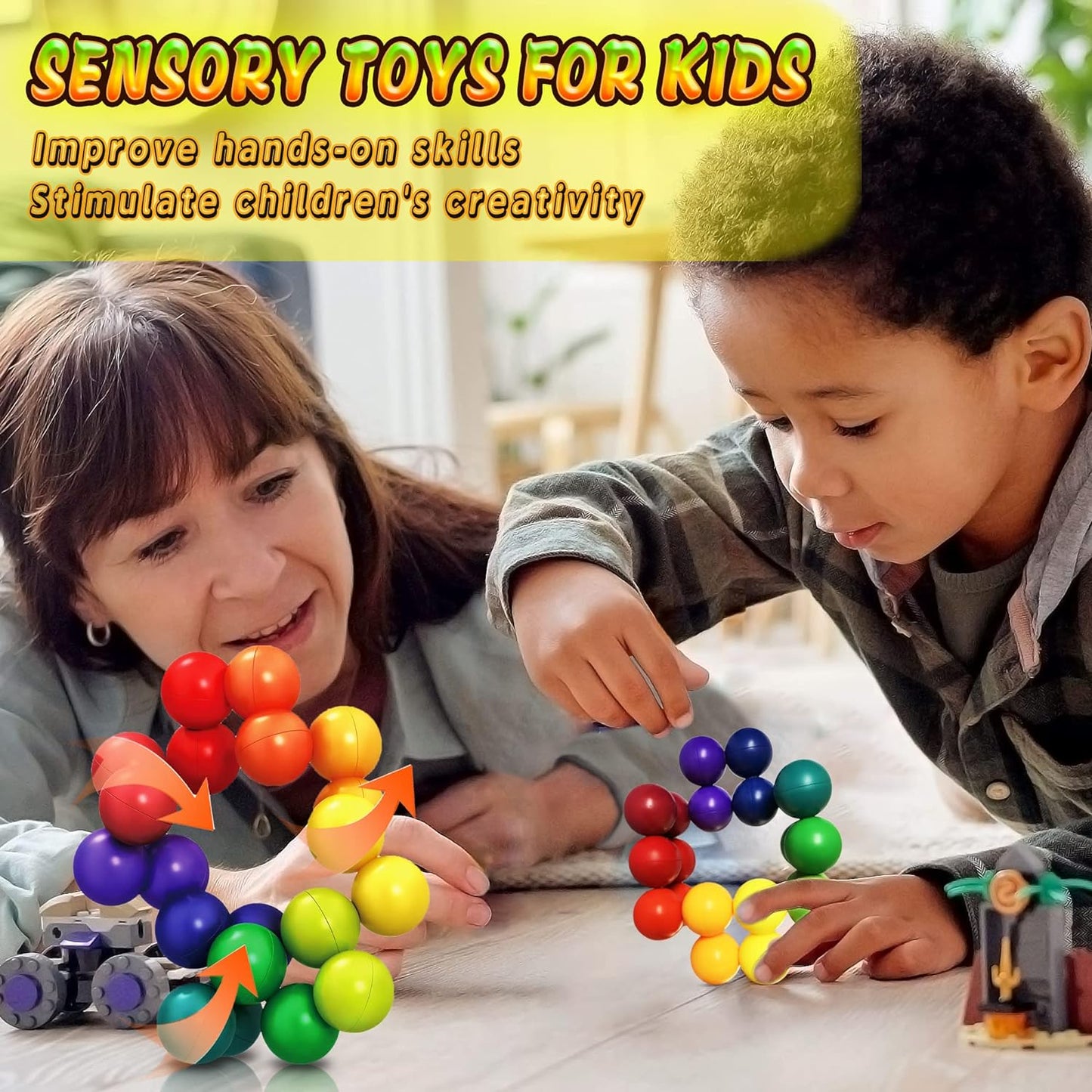 Sensory Toys for Kids Toddler Girls, Quiet Fidget Toys Autism Educational Figette Ball Autistic ADHD Quiet Cool Desk Toys, Christmas gift for Adults Kids