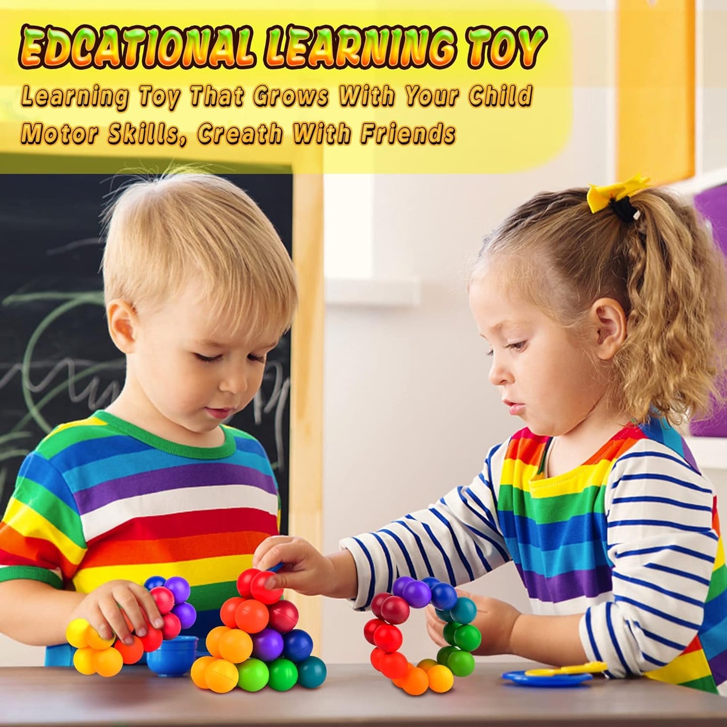 Sensory Toys for Kids Toddler Girls, Quiet Fidget Toys Autism Educational Figette Ball Autistic ADHD Quiet Cool Desk Toys, Christmas gift for Adults Kids