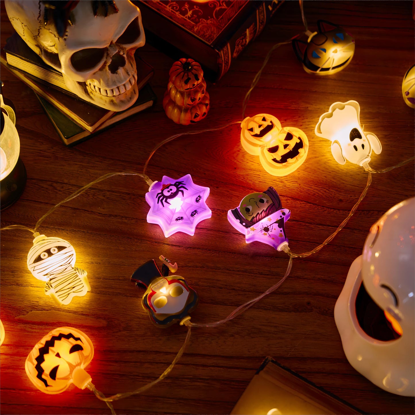 Holiday LED String Light 10FT Warm Indoor Flicker String Lights Decorations Waterproof for Indoor Outdoor Xmas Fireplace Mantel Decorations