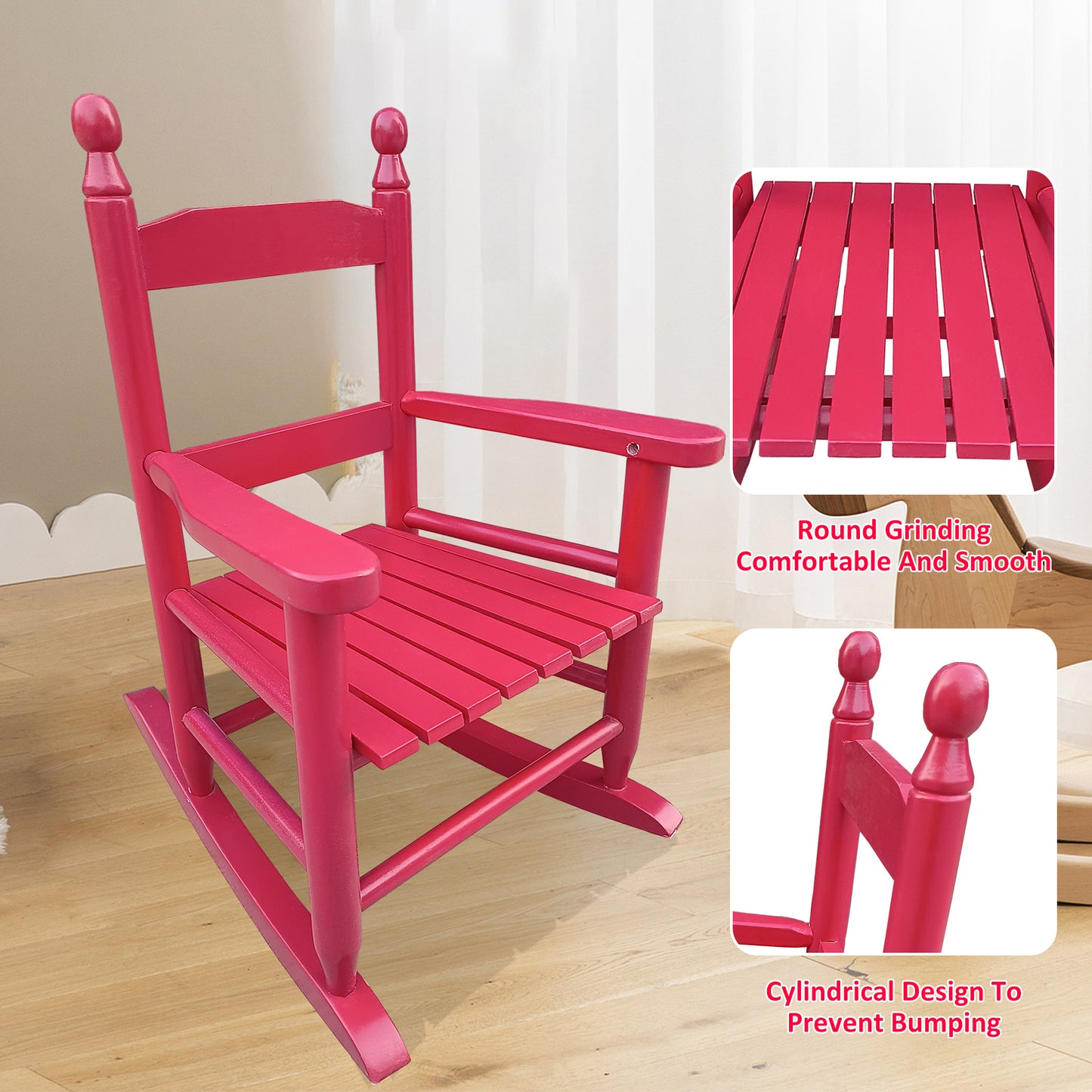 Child's Rocker Child's Porch Rocking Chair,Classroom Flexible Seating, Toddler Preschool, Homeschool or Daycare Reading Nook Rocking Chair
