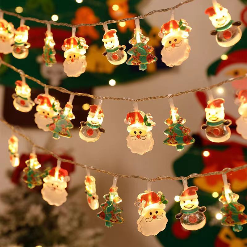 Holiday LED String Light 10FT Warm Indoor Flicker String Lights Decorations Waterproof for Indoor Outdoor Xmas Fireplace Mantel Decorations