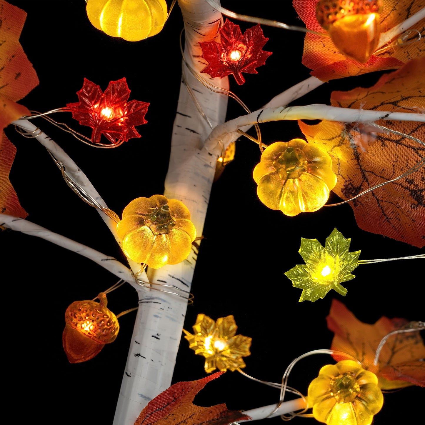 Holiday LED String Light 10FT Warm Indoor Flicker String Lights Decorations Waterproof for Indoor Outdoor Xmas Fireplace Mantel Decorations