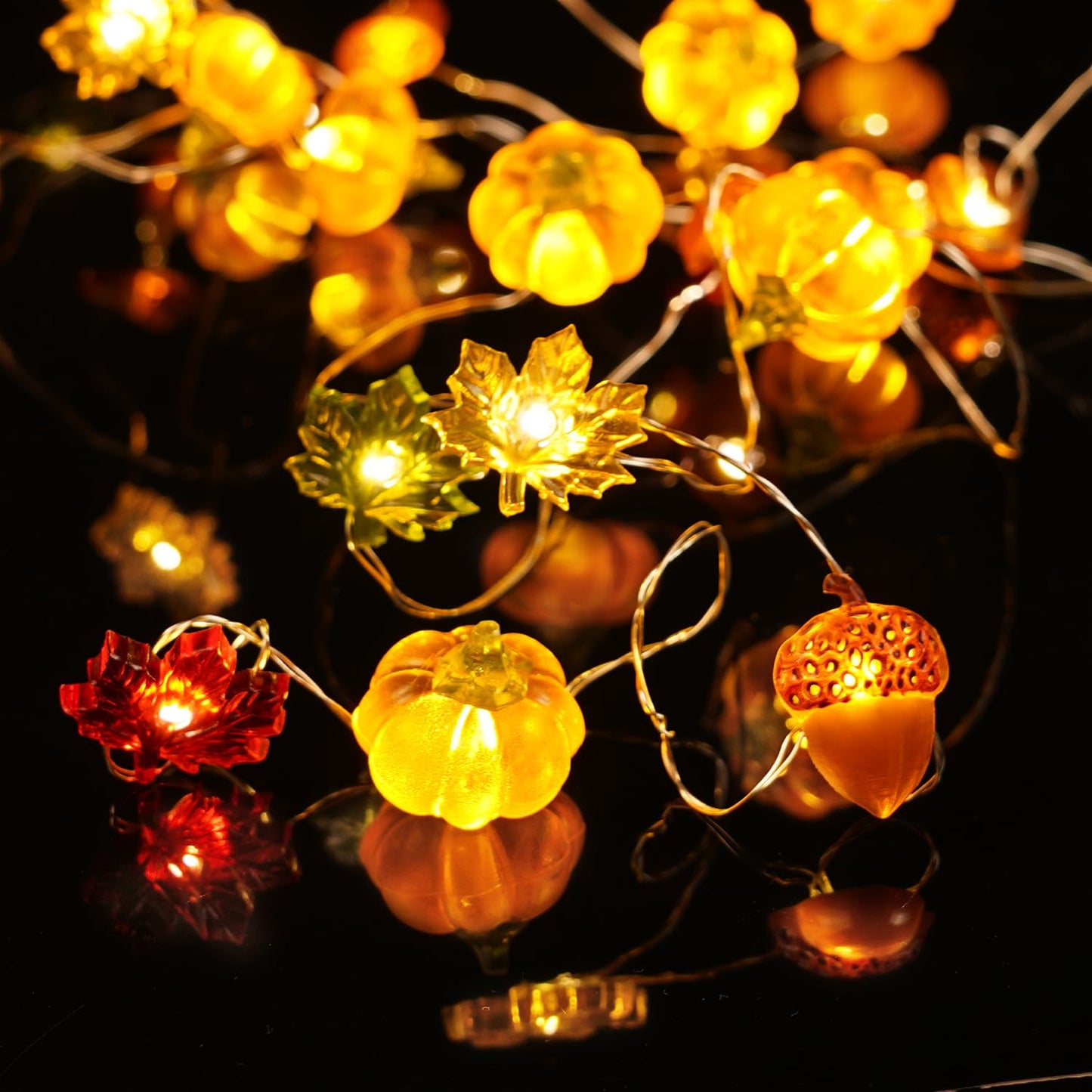 Holiday LED String Light 10FT Warm Indoor Flicker String Lights Decorations Waterproof for Indoor Outdoor Xmas Fireplace Mantel Decorations