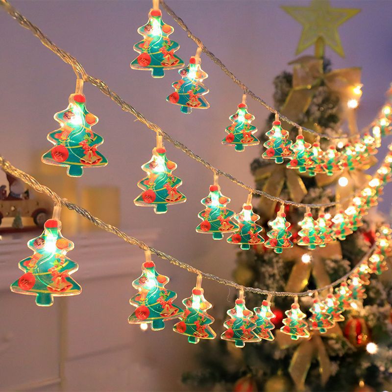 Holiday LED String Light 10FT Warm Indoor Flicker String Lights Decorations Waterproof for Indoor Outdoor Xmas Fireplace Mantel Decorations