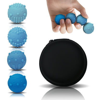 4PCS Silicone Magnetic Balls Fidget Toys, Stress Relief Sensory Toy for Autism ADHD Anxiety, Office Fun Textures Gadgets, Stocking Stuffers Gift for Adults Teen