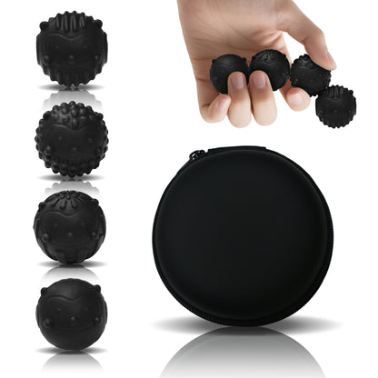 4PCS Silicone Magnetic Balls Fidget Toys, Stress Relief Sensory Toy for Autism ADHD Anxiety, Office Fun Textures Gadgets, Stocking Stuffers Gift for Adults Teen