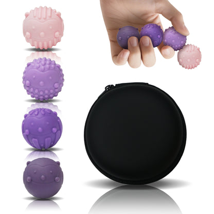 4PCS Silicone Magnetic Balls Fidget Toys, Stress Relief Sensory Toy for Autism ADHD Anxiety, Office Fun Textures Gadgets, Stocking Stuffers Gift for Adults Teen