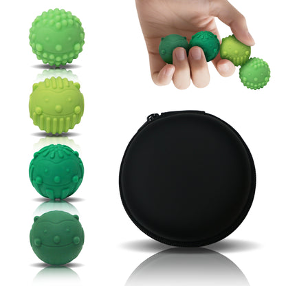 4PCS Silicone Magnetic Balls Fidget Toys, Stress Relief Sensory Toy for Autism ADHD Anxiety, Office Fun Textures Gadgets, Stocking Stuffers Gift for Adults Teen