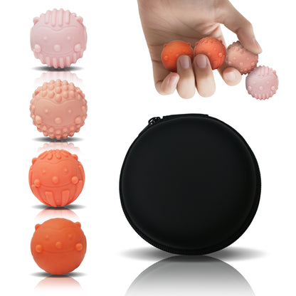 4PCS Silicone Magnetic Balls Fidget Toys, Stress Relief Sensory Toy for Autism ADHD Anxiety, Office Fun Textures Gadgets, Stocking Stuffers Gift for Adults Teen