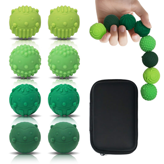 8PCS Silicone Magnetic Balls Fidget Toys for Adults Teens, Stress Relief Sensory Toy for Autism ADHD Anxiety, Office Desk Fun Textures Gadgets, Stocking Stuffers Gift for Women Men Teen