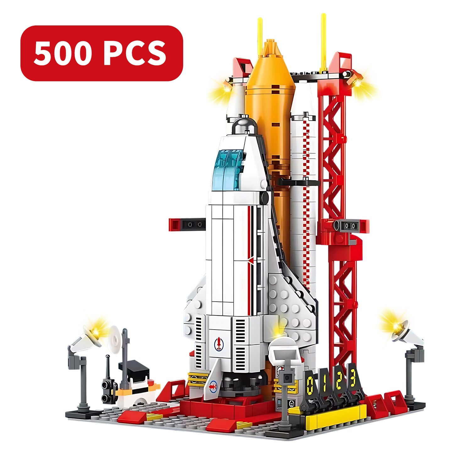 500 PCS Space Shuttle Building Block Toys Set, STEM Educational Toy, Space Exploration Shuttle Gift for Ages 6+