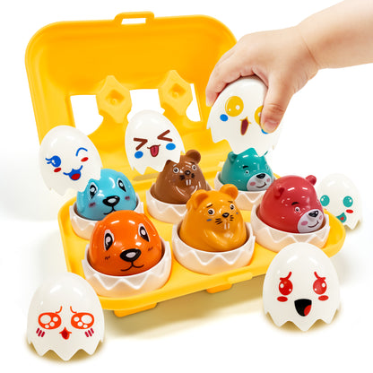 Matching Easter Eggs for Toddlers Age 1-3, Montessori Early Educational Shape Sorting Learning Toys for kids, Birthday Christmas Gifts Egg