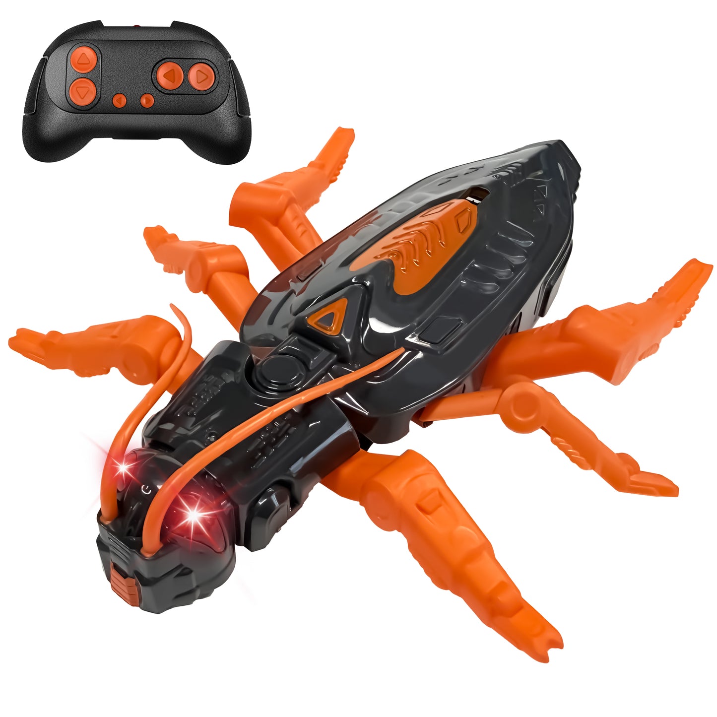 Wall Climbing Gecko, Rechargeable Electronic Remote Control Kids Toy, Floor Wall Climbing Chameleon for Prank Games, with LED Lights Eyes