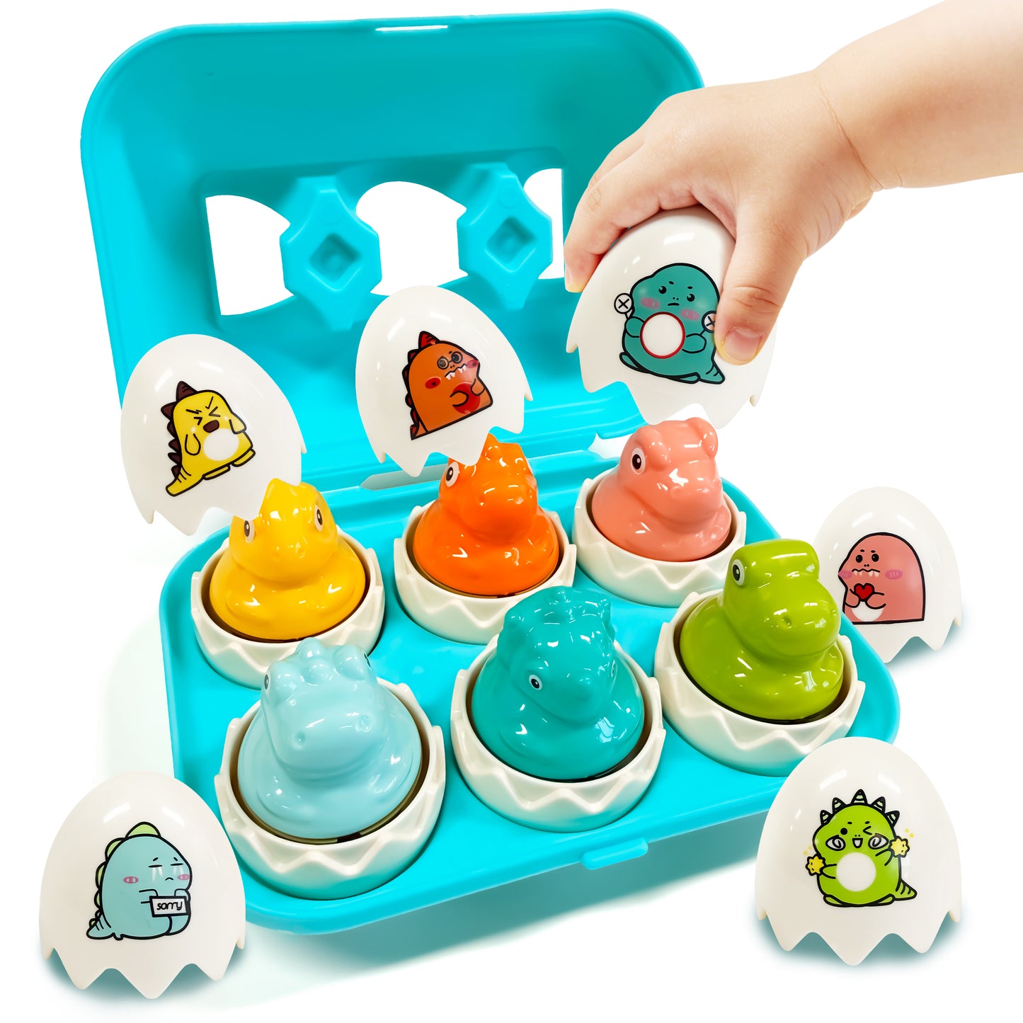 Matching Easter Eggs for Toddlers Age 1-3, Montessori Early Educational Shape Sorting Learning Toys for kids, Birthday Christmas Gifts Egg
