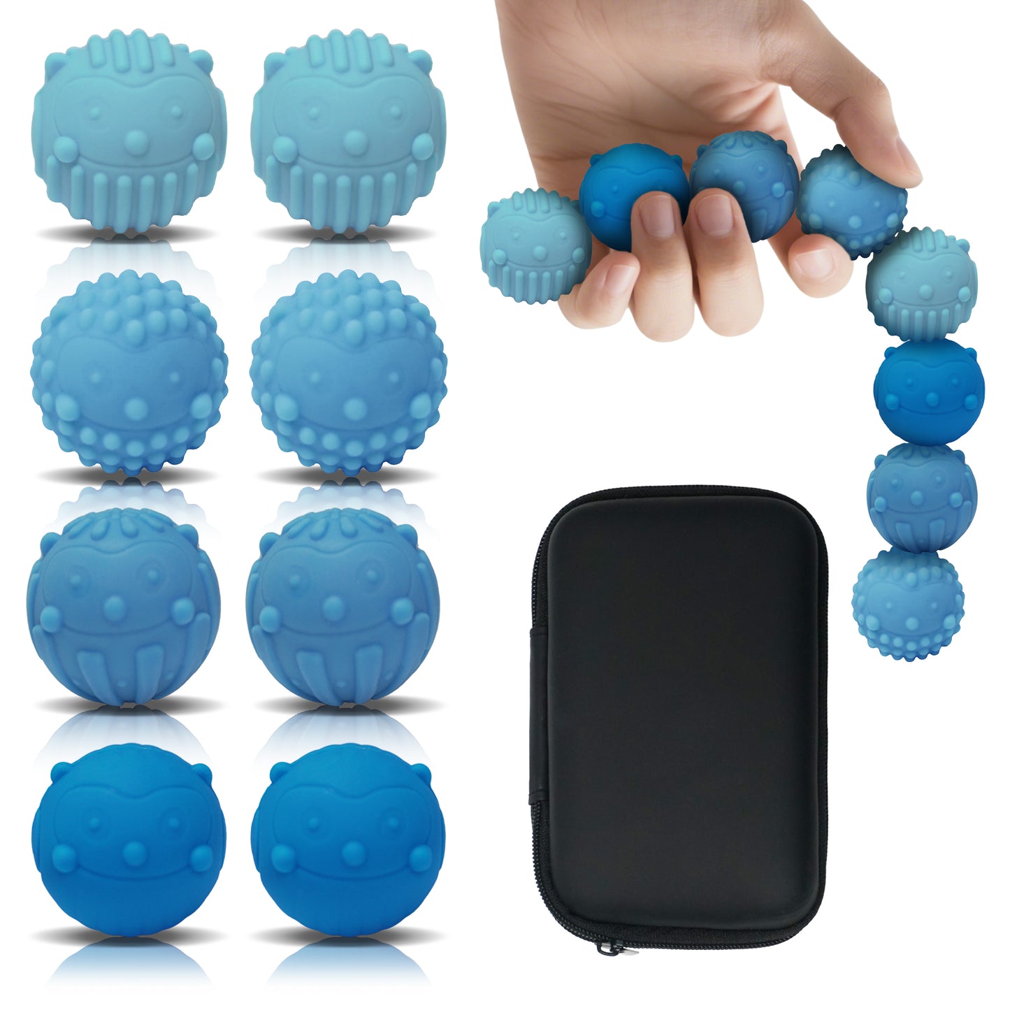 8PCS Silicone Magnetic Balls Fidget Toys for Adults Teens, Stress Relief Sensory Toy for Autism ADHD Anxiety, Office Desk Fun Textures Gadgets, Stocking Stuffers Gift for Women Men Teen