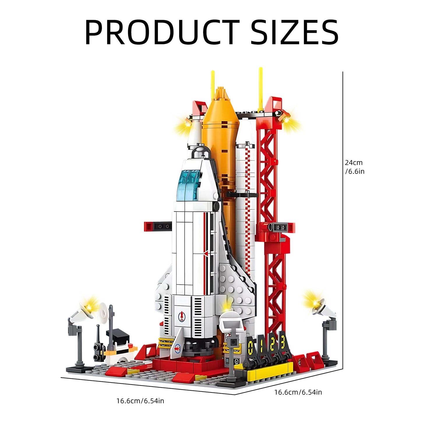 500 PCS Space Shuttle Building Block Toys Set, STEM Educational Toy, Space Exploration Shuttle Gift for Ages 6+