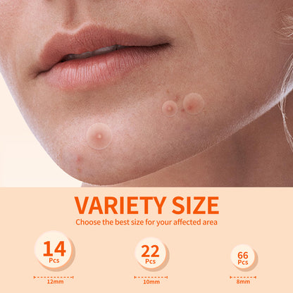 Pimple Patches for Face, 3 Size 102 Counts Acne Patches, Hydrocolloid Patches for Covering Zits and Blemishes, Spot Stickers for Face and Skin