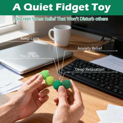 4PCS Silicone Magnetic Balls Fidget Toys, Stress Relief Sensory Toy for Autism ADHD Anxiety, Office Fun Textures Gadgets, Stocking Stuffers Gift for Adults Teen