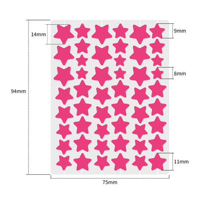 Pimple Patches for Face, Hydrocolloid Acne Patches, Cute Star Zit Covers, Colorful Superstar Patches Spot Stickers, 357 Count | 4 Sizes (8mm/9mm/11mm/14mm)
