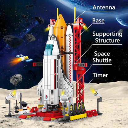 Space Exploration Shuttle Toys, Spaceship Fire Arrow Launch Center Toy Set Building Blocks Toys Kit Gifts for 7 8 9 10 11 12 Years Old Boys Kids