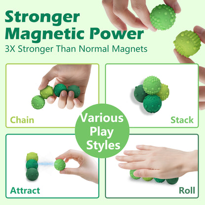 4PCS Silicone Magnetic Balls Fidget Toys, Stress Relief Sensory Toy for Autism ADHD Anxiety, Office Fun Textures Gadgets, Stocking Stuffers Gift for Adults Teen