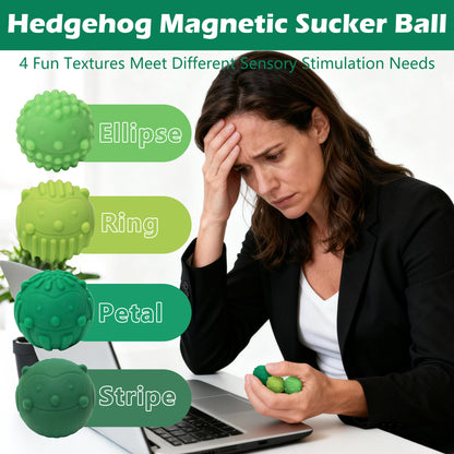 4PCS Silicone Magnetic Balls Fidget Toys, Stress Relief Sensory Toy for Autism ADHD Anxiety, Office Fun Textures Gadgets, Stocking Stuffers Gift for Adults Teen