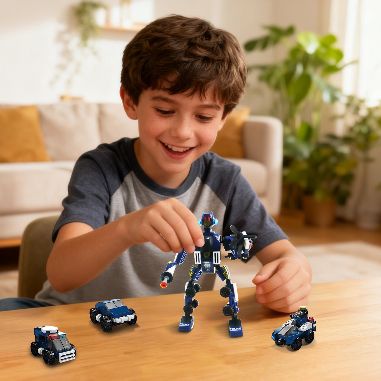 6 in 1 Building Blocks Toys ,Gift for kids over 6 years Old, transformation block Toys Set Boys & Girls