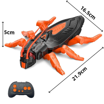 Wall Climbing Gecko, Rechargeable Electronic Remote Control Kids Toy, Floor Wall Climbing Chameleon for Prank Games, with LED Lights Eyes