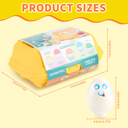 Matching Easter Eggs for Toddlers Age 1-3, Montessori Early Educational Shape Sorting Learning Toys for kids, Birthday Christmas Gifts Egg