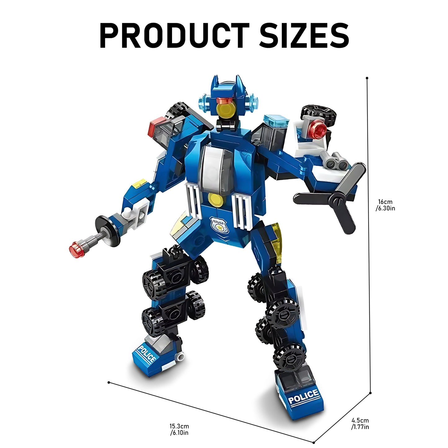 6 in 1 Building Blocks Toys ,Gift for kids over 6 years Old, transformation block Toys Set Boys & Girls