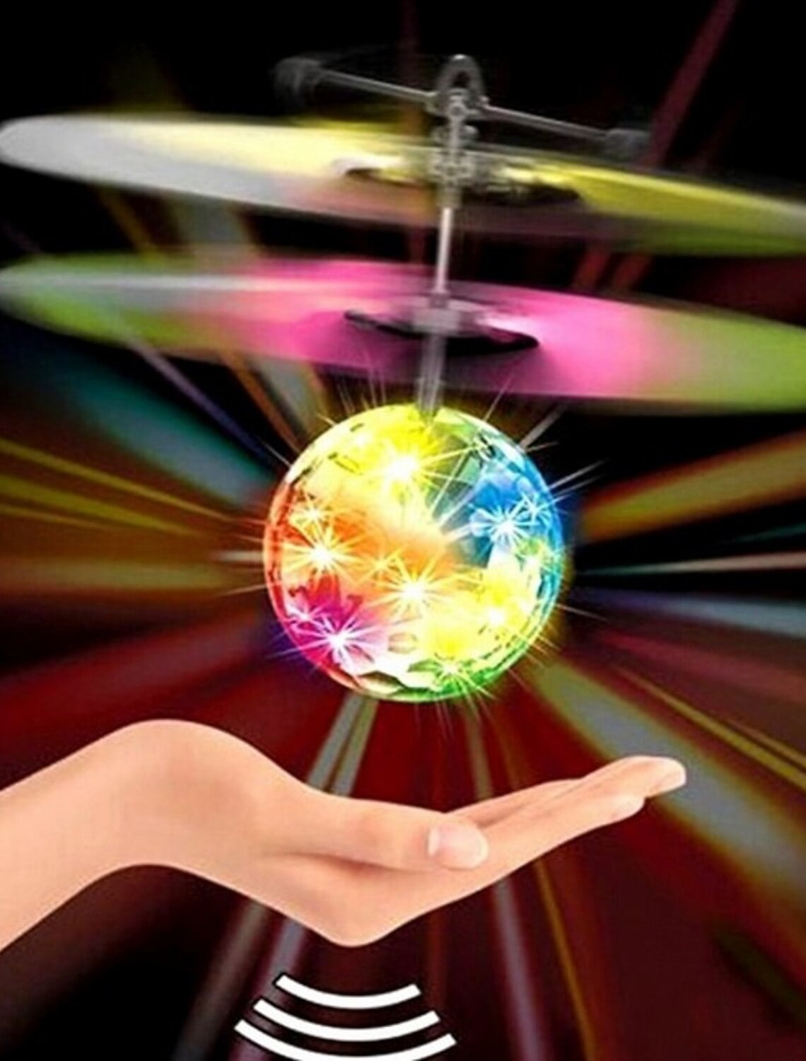 Flying Orb Toy Grame Hand-Controlled Mini DroneCosmic Globe 360°Rotating LED Flying Ball Toys RC Toys Gifts For Boy Girl