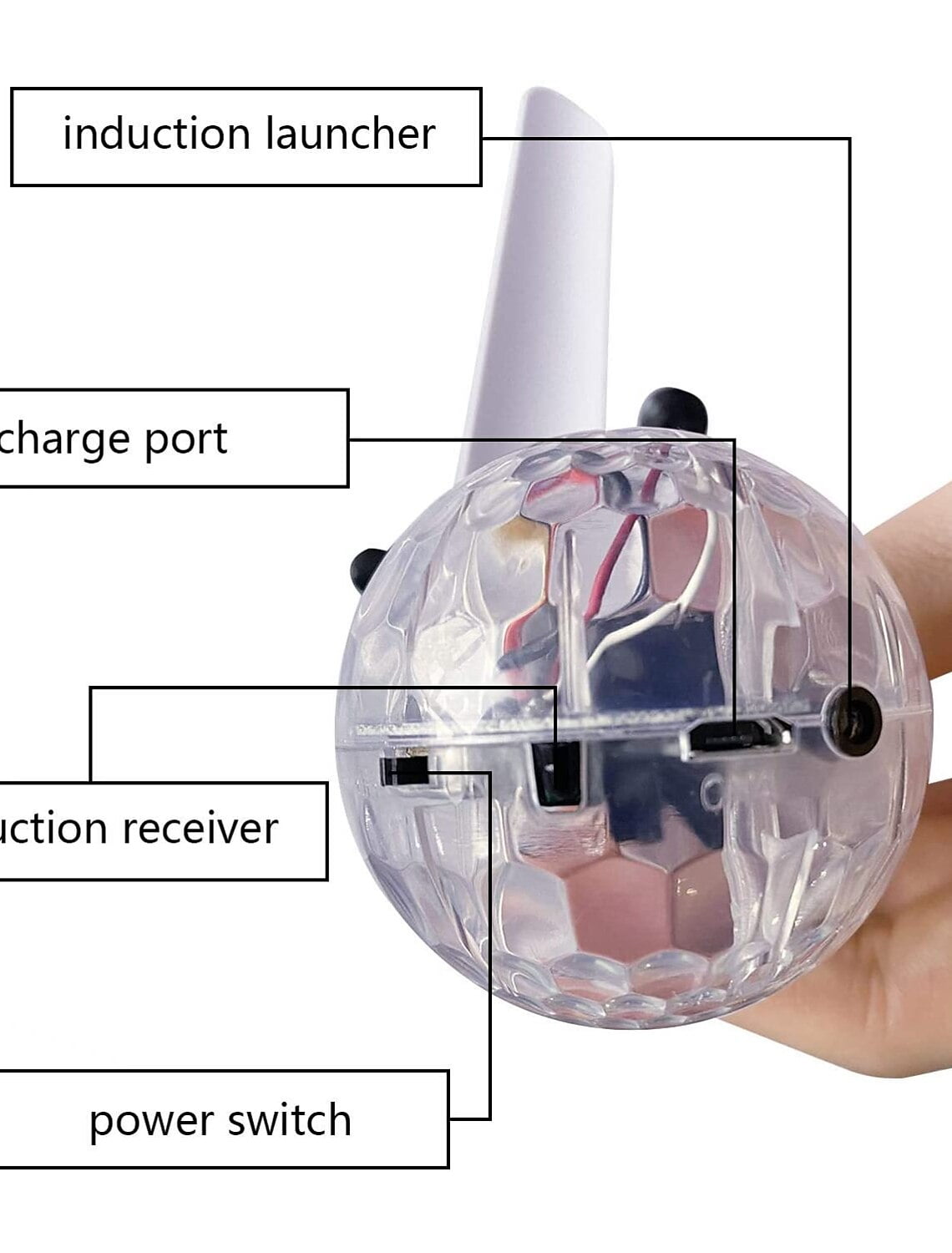 Flying Orb Toy Grame Hand-Controlled Mini DroneCosmic Globe 360°Rotating LED Flying Ball Toys RC Toys Gifts For Boy Girl