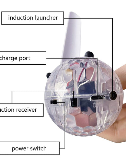 Flying Orb Toy Grame Hand-Controlled Mini DroneCosmic Globe 360°Rotating LED Flying Ball Toys RC Toys Gifts For Boy Girl